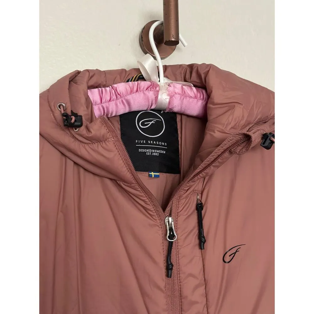 Five Seasons Small Mauve Pink Lightweight Packable Jacket Hooded - Image 2