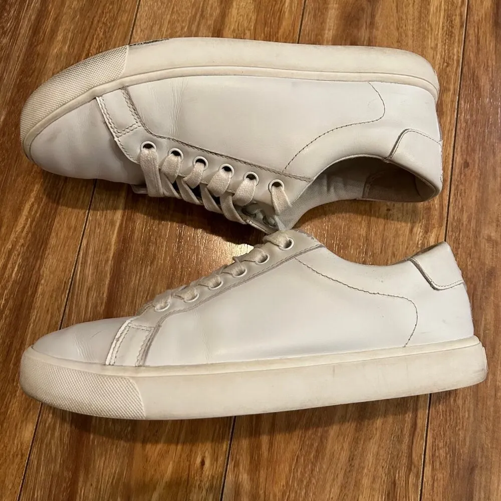 sam edelman ethyl white leather sneaker women size 8, lace up & tie, casual - Image 8