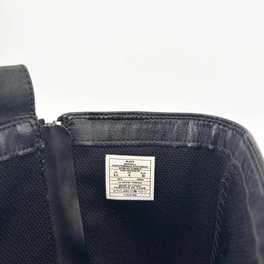 Merrell Captiva Strap Waterproof Black Leather Tall Boots Size 8.5 - Image 10
