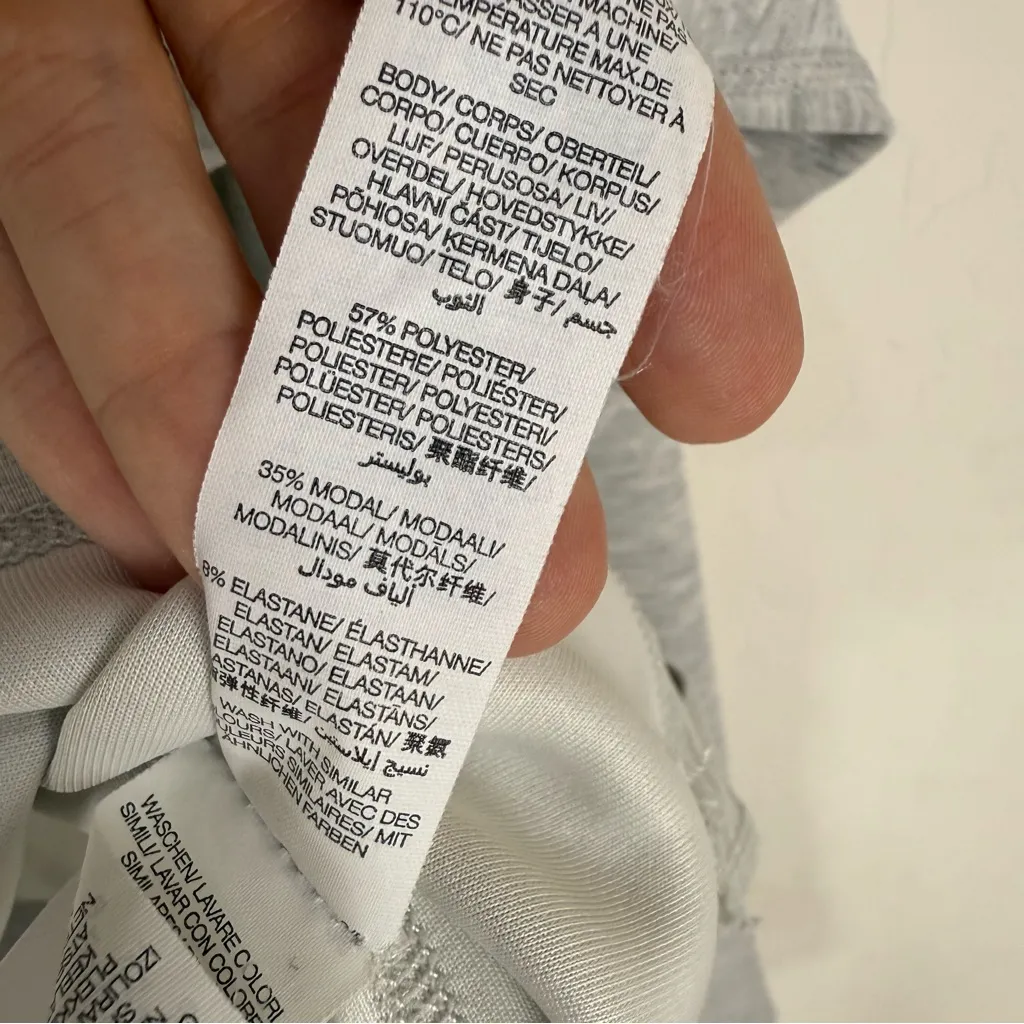 Sweaty Betty Sand Wash Gray Space Dye Crew Neck Side Tie Sweatshirt - Image 7