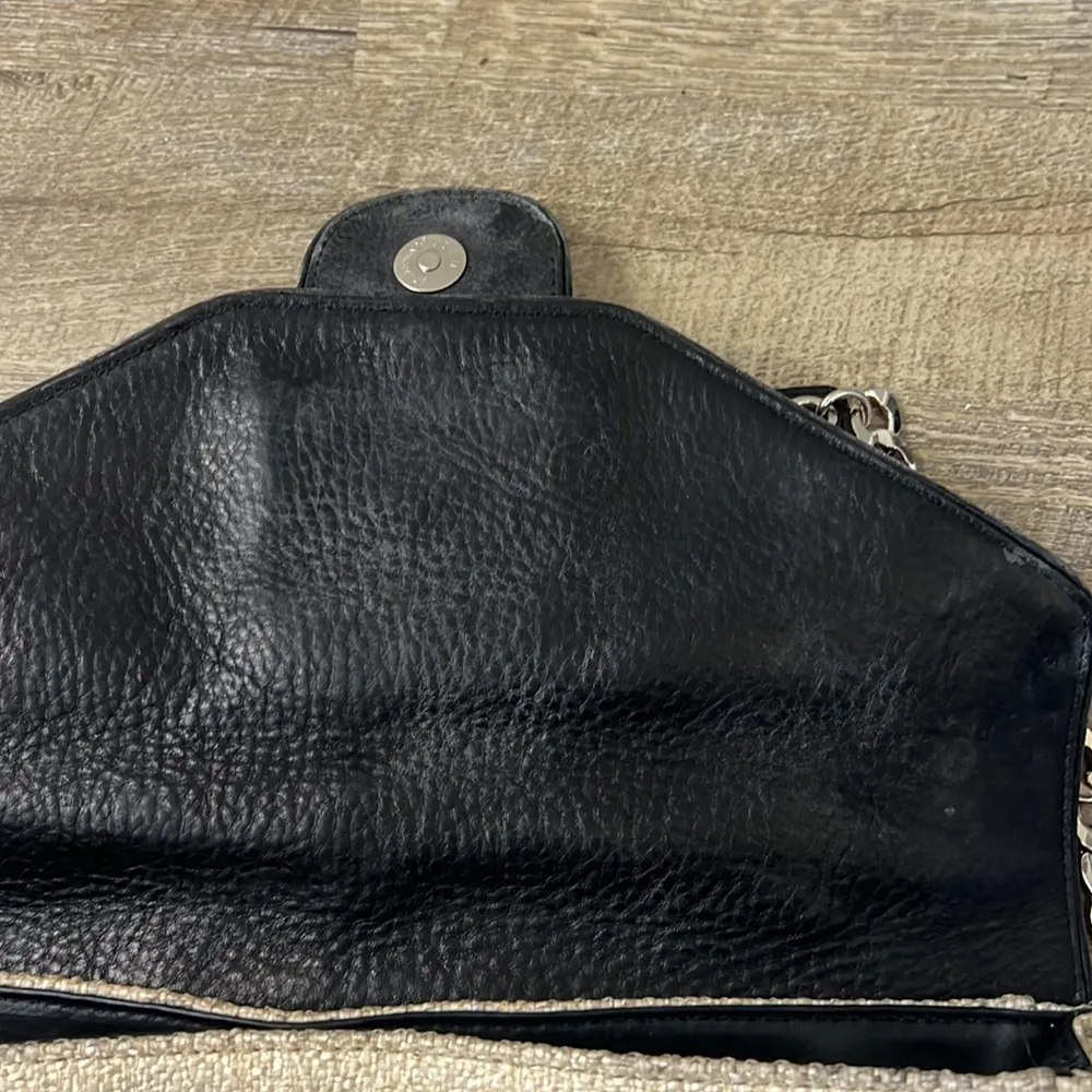 Rebecca Minkoff Collection Love Huntington Clutch Shoulder Bag Black Luggage - Image 5