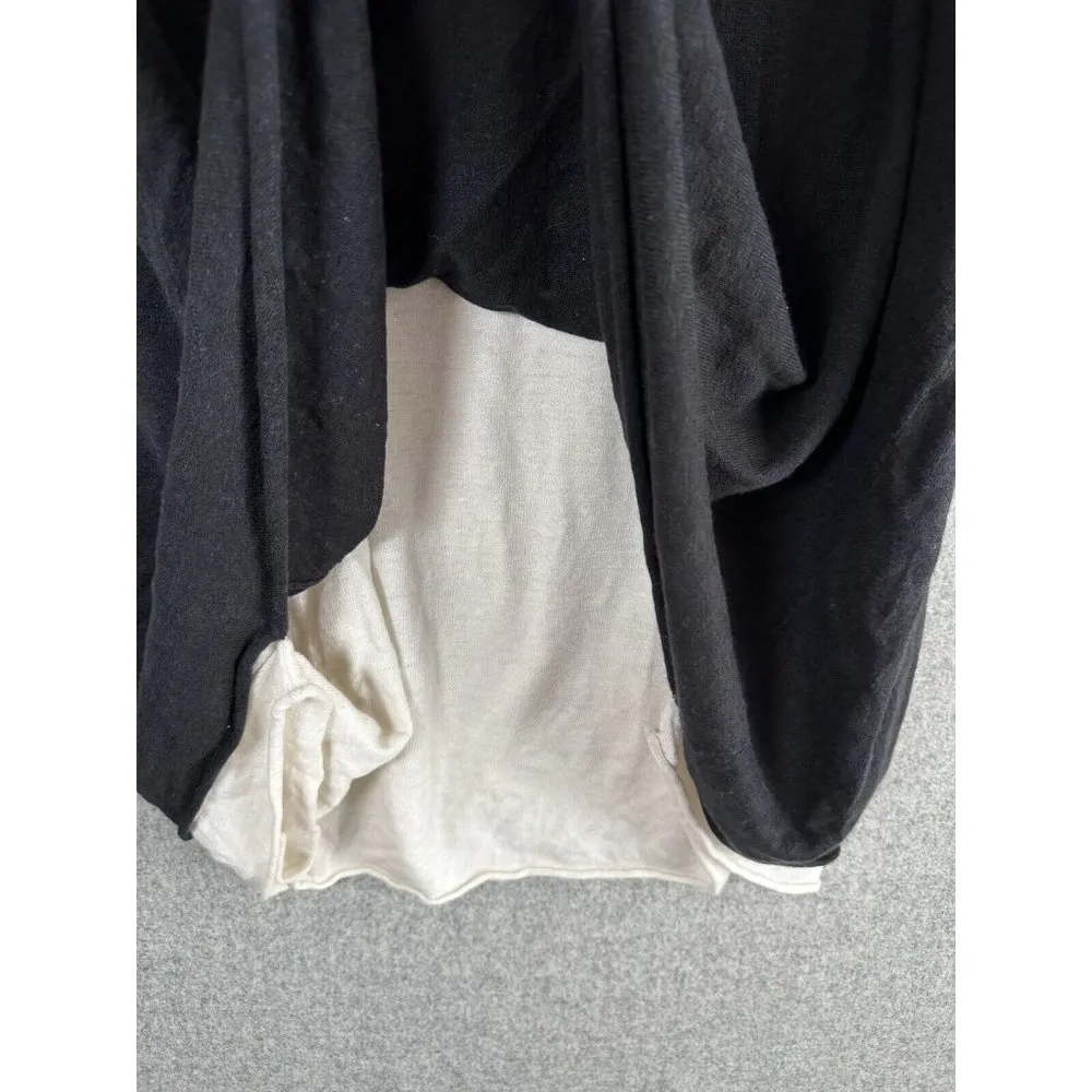 J. Jill 4X Tank Top Womens Black Cream Double Layer Sleeveless Linen Rayon Shirt - Image 7