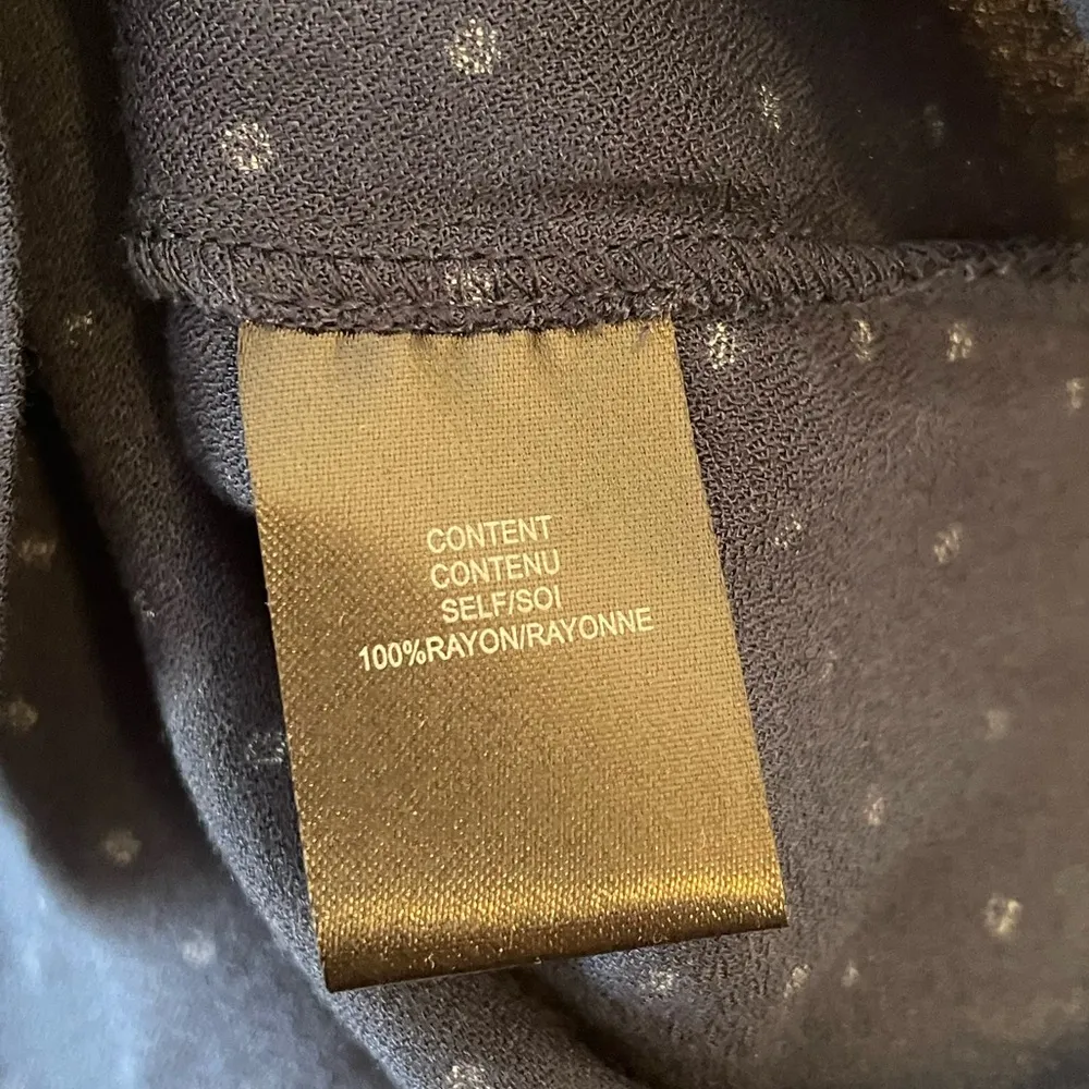 WAYF Navy Polka Dot Cold Shoulder Blouse - Image 9