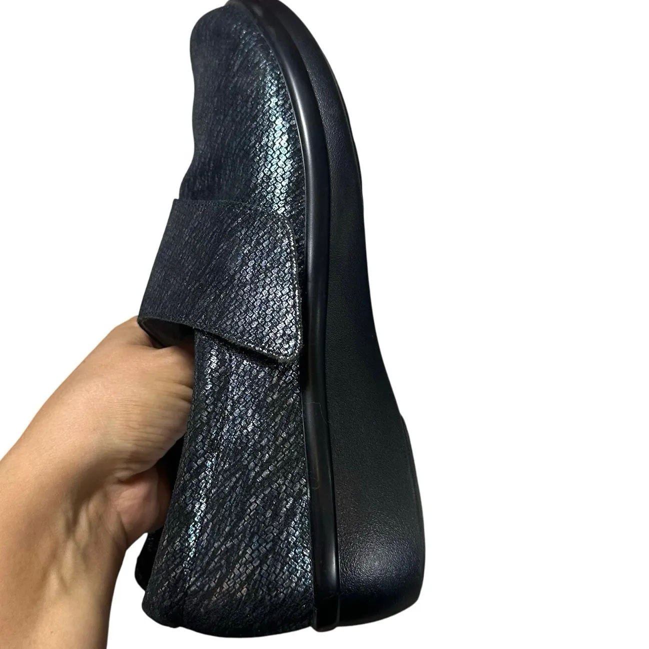 Alegria Women's Lauryn Nubuck Slip-On with Cross Strap Shoe - Image 3