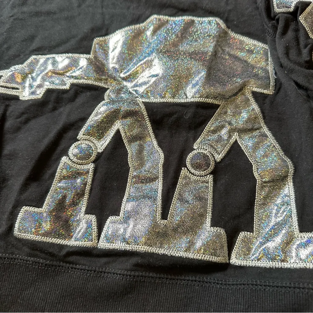 Disney Parks Star Wars AT-AT Walker Holographic Long Sleeve Top Womens XS Black - Image 7