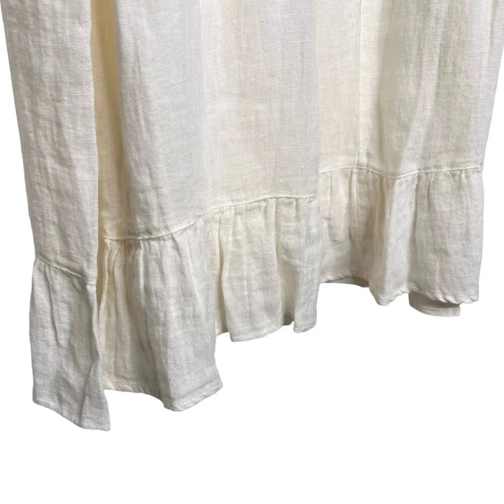 New Women’s Brave + True 100% Linen Clementine Dress Size S White - Image 7