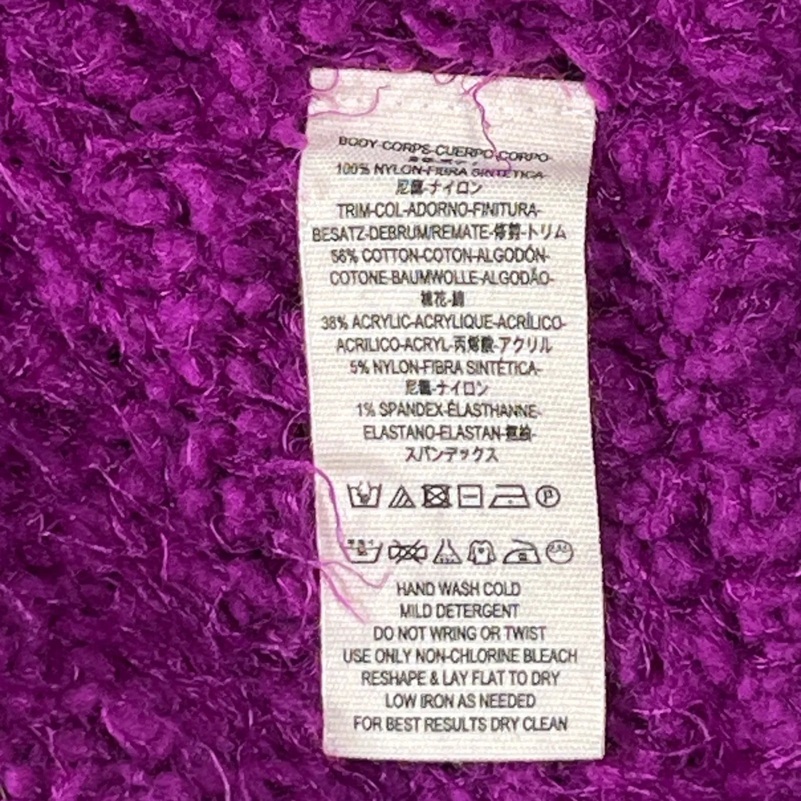 Free People Women's Fuzzy Knit Zip Up Hoodie Purple Small S Sweater - Image 11