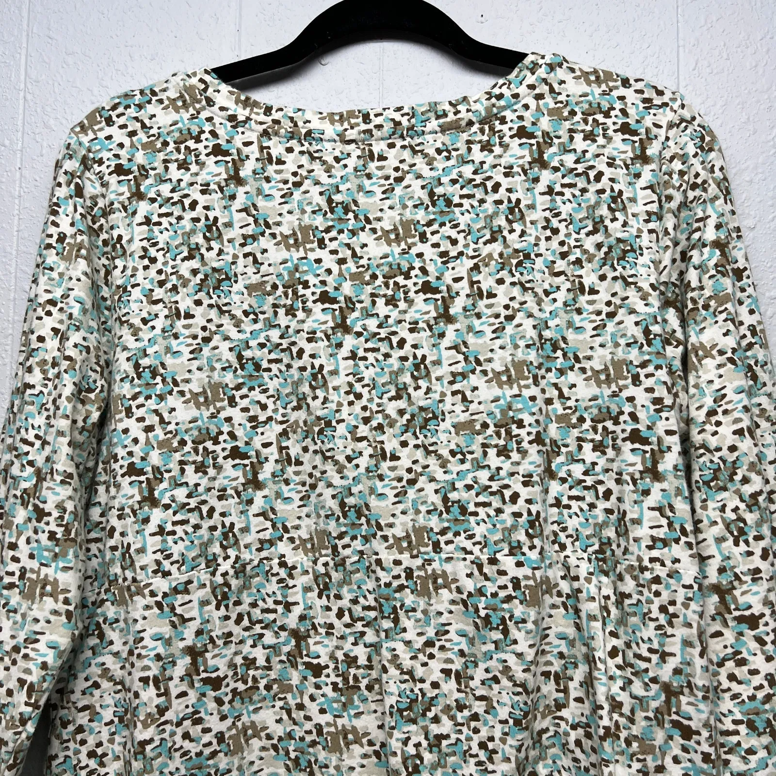 Eddie Bauer Babydoll Top Womens 2XL Cross Over Neck Cotton Stretch Workwear - Image 7