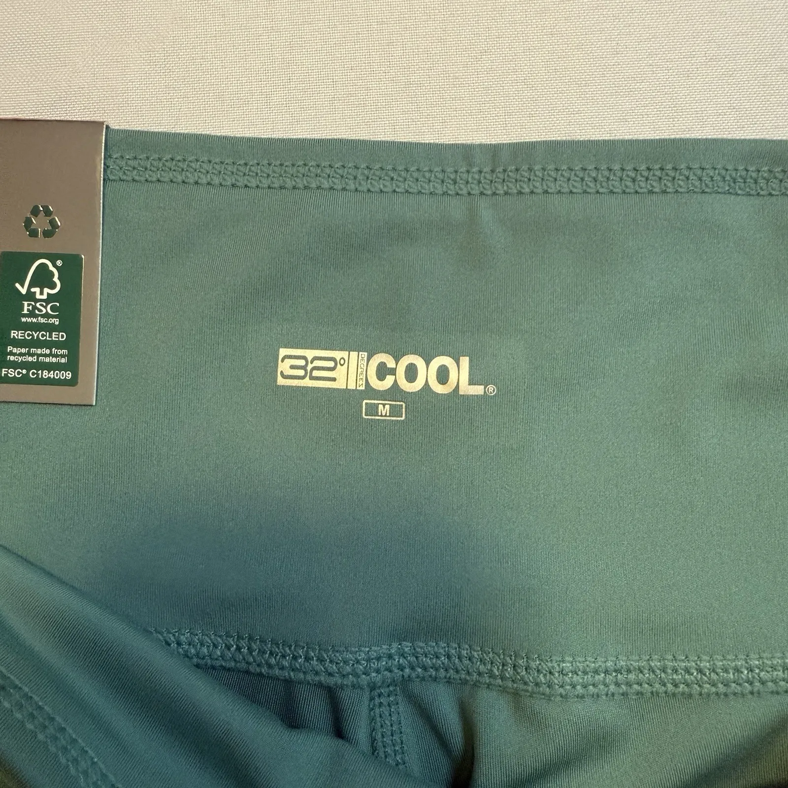 32 Degrees Set Of 2 Women's High Waist Active Crop Leggings Black/Green Size M # - Image 8