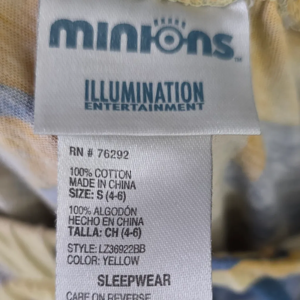 Illumination Entertainment Minions Pajama Pants Small Yellow - Image 3