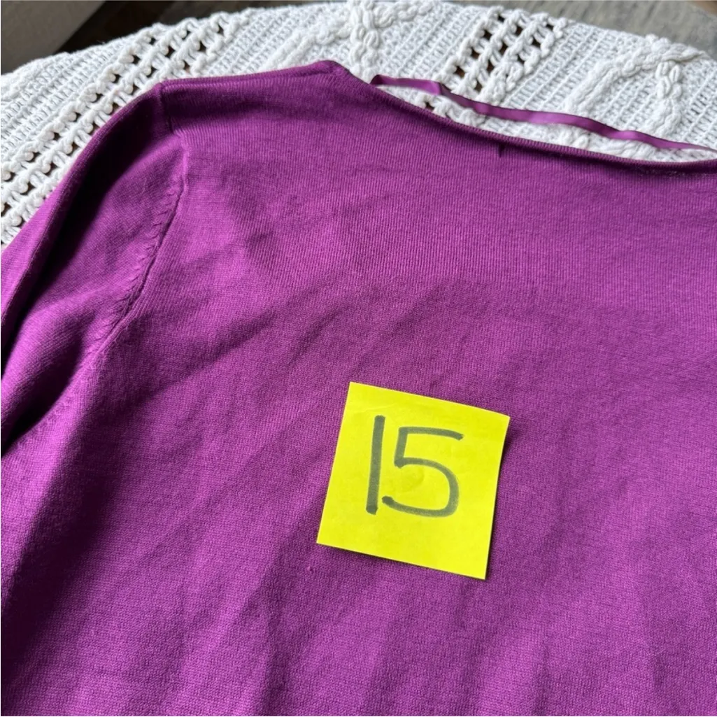 Cable & Gauge Rich Purple Crew Neck Sweater - Image 10