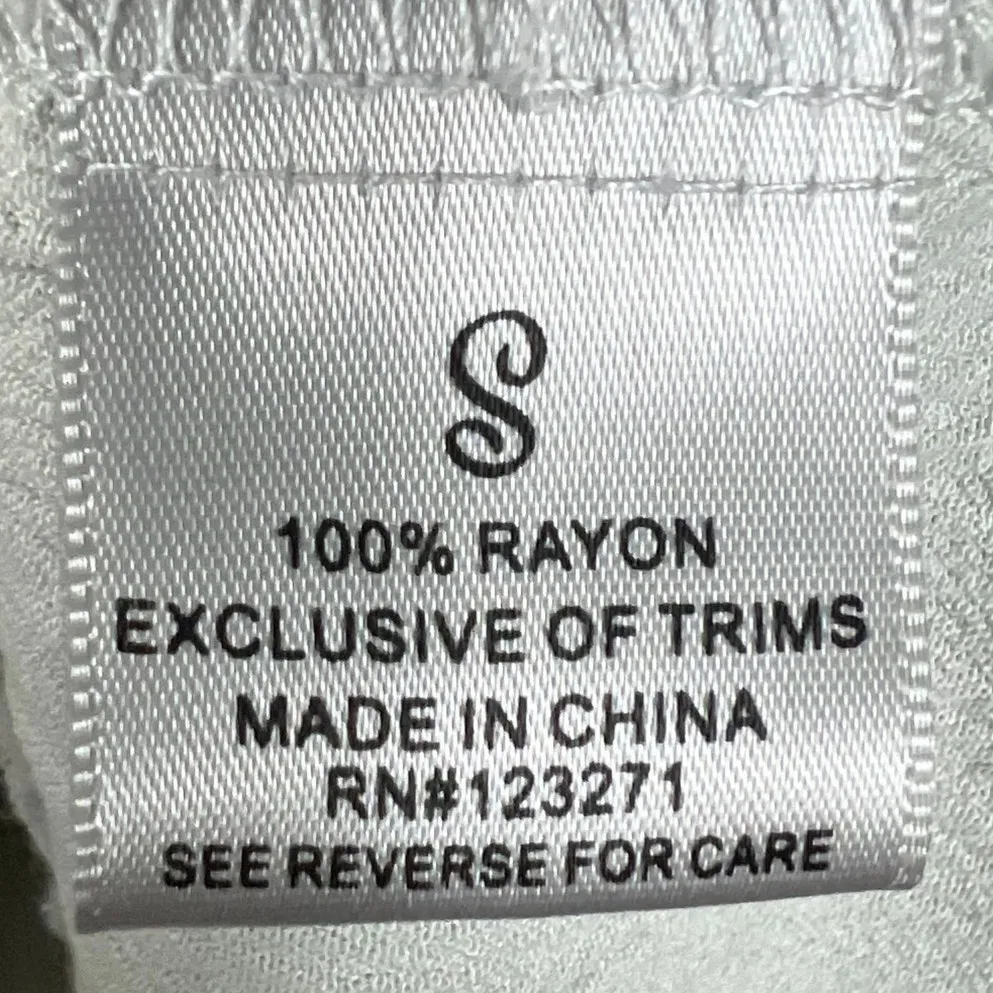 Justify Mini Dress Womens S Pale Blue Tiered Crochet V-Neck Sleeveless Prairie - Image 5