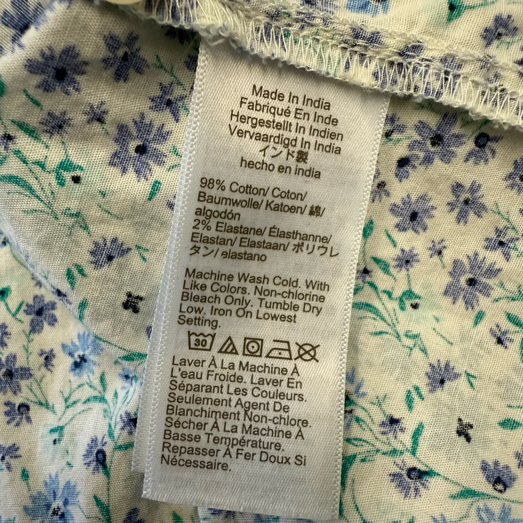 J. Crew Women Size XL floral long‎ sleeve button down shirt lightweight - Image 6