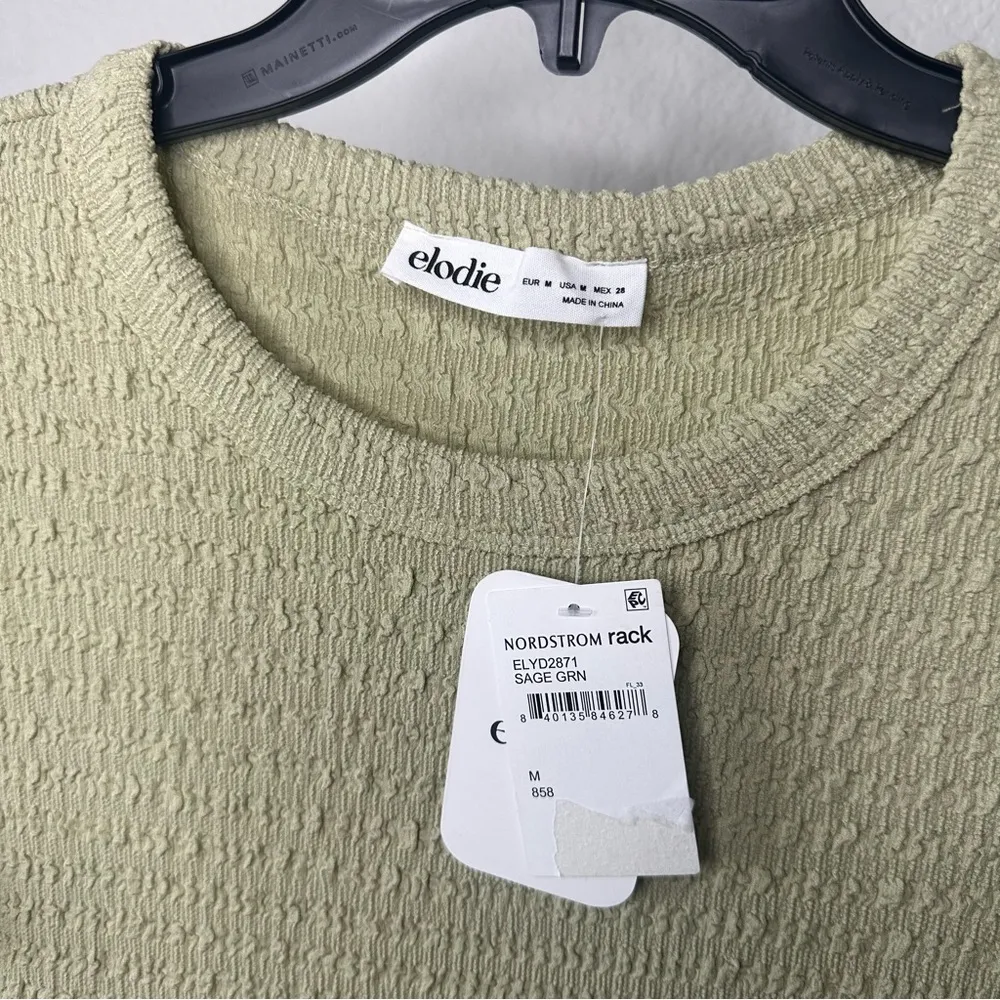 Elodie textured short dress size medium green - Image 2