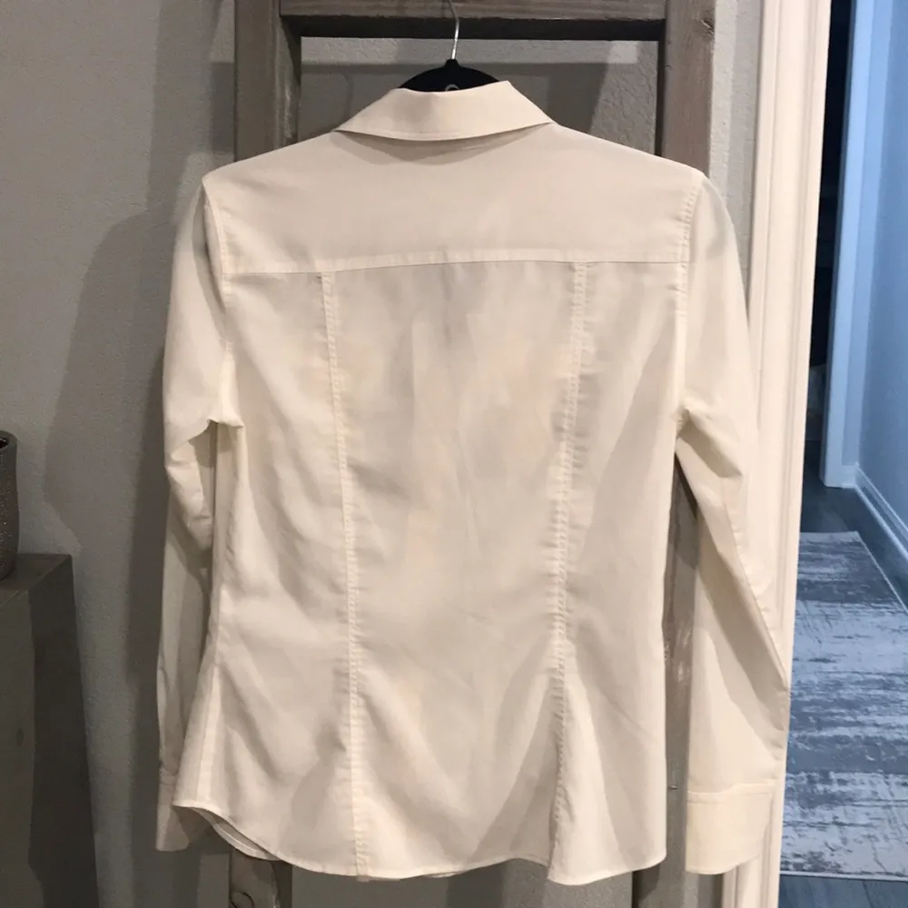 Ann Taylor Cream/OffWhite LS Blouse - Image 3