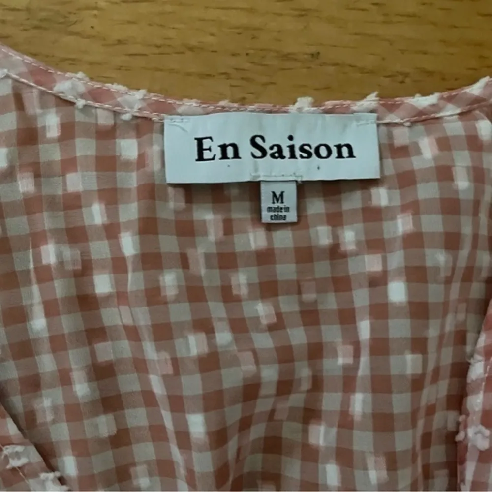 En Saison Pink Gingham Dress Size Medium - Image 6
