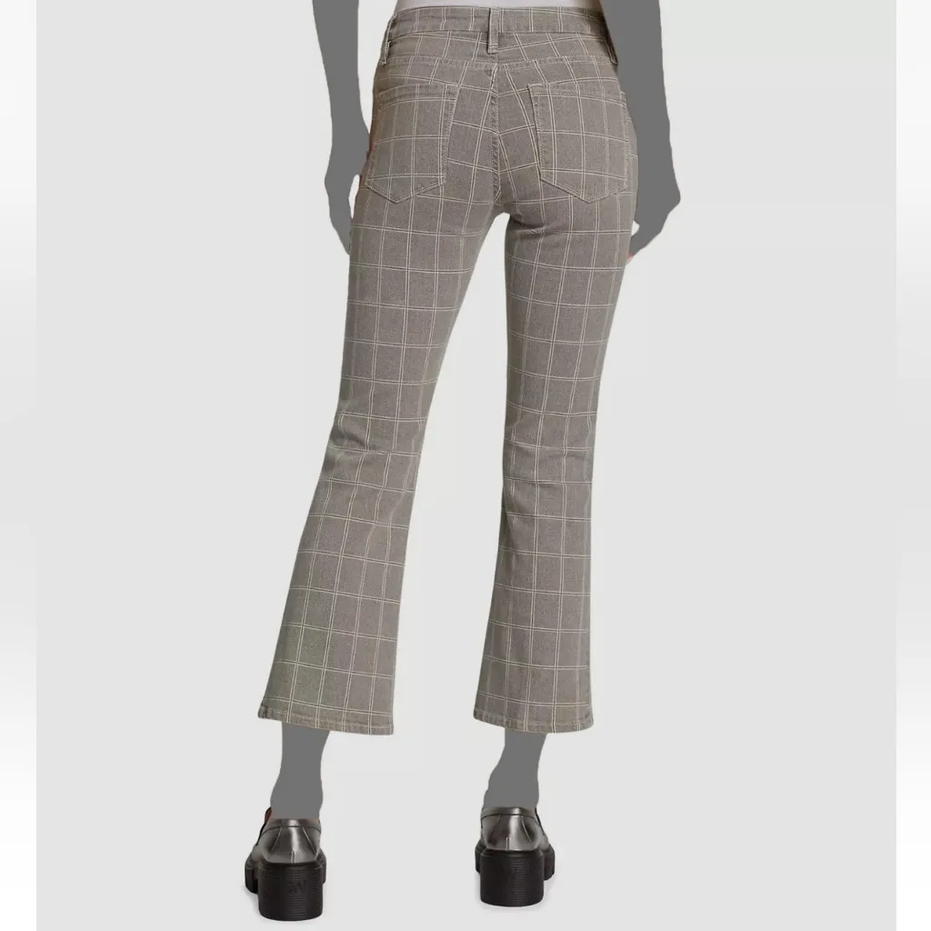 FRAME Le Crop Mini‎ Boot Window Pane Plaid Pants Size 24 - Image 2