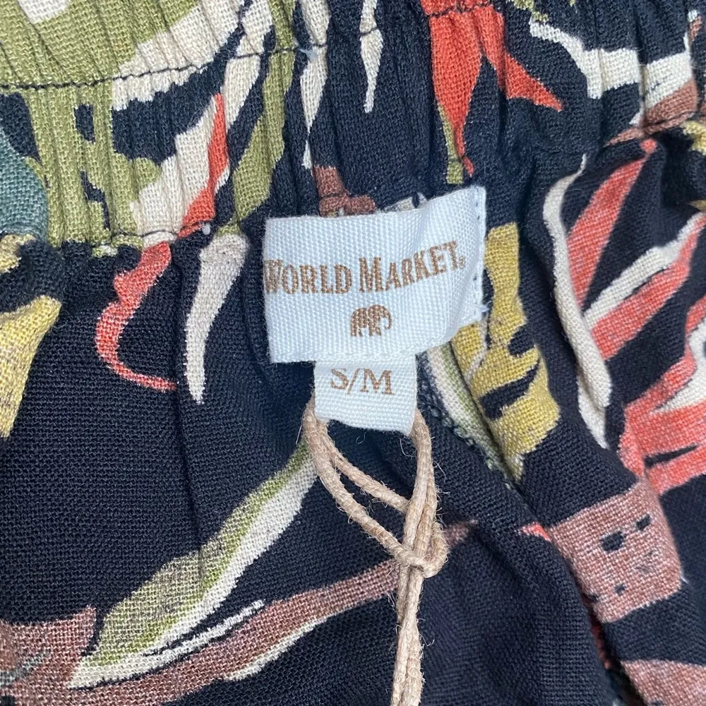 World Market pants Boho Harem Palazzo size S/M NWT Black - Image 6