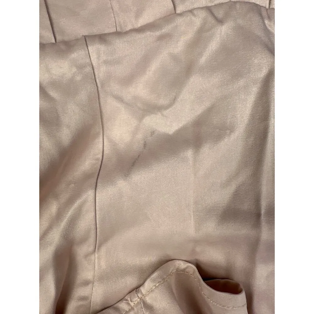 Club L - Bridesmaid Cami Tailored Satin Maxi Dress in Nude - Image 2