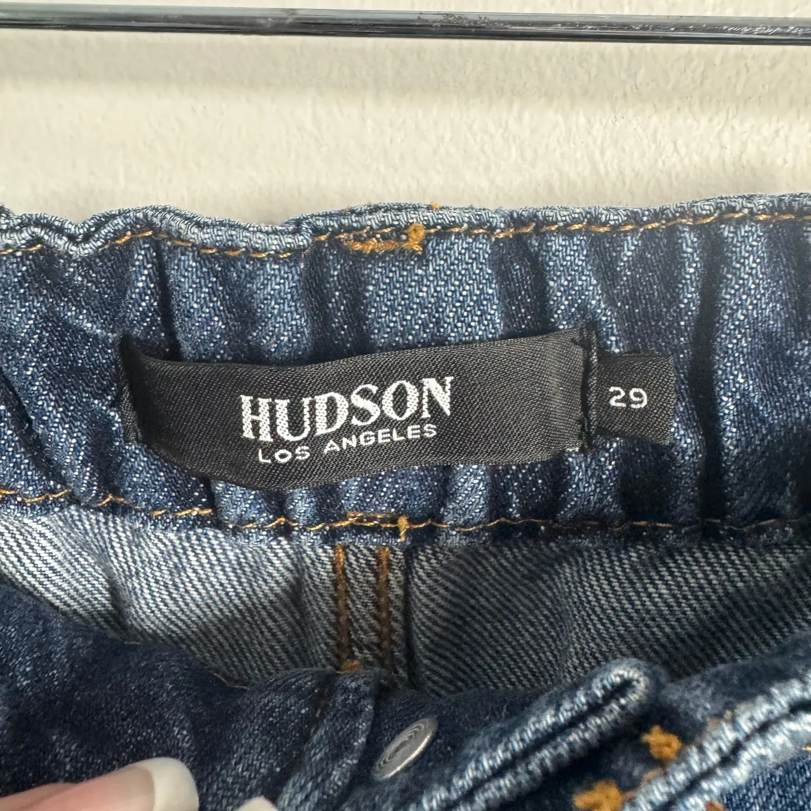 Hudson Remi High-Rise Straight Jeans Women 29 Blue Denim Minimal Modest Prep NWT - Image 9