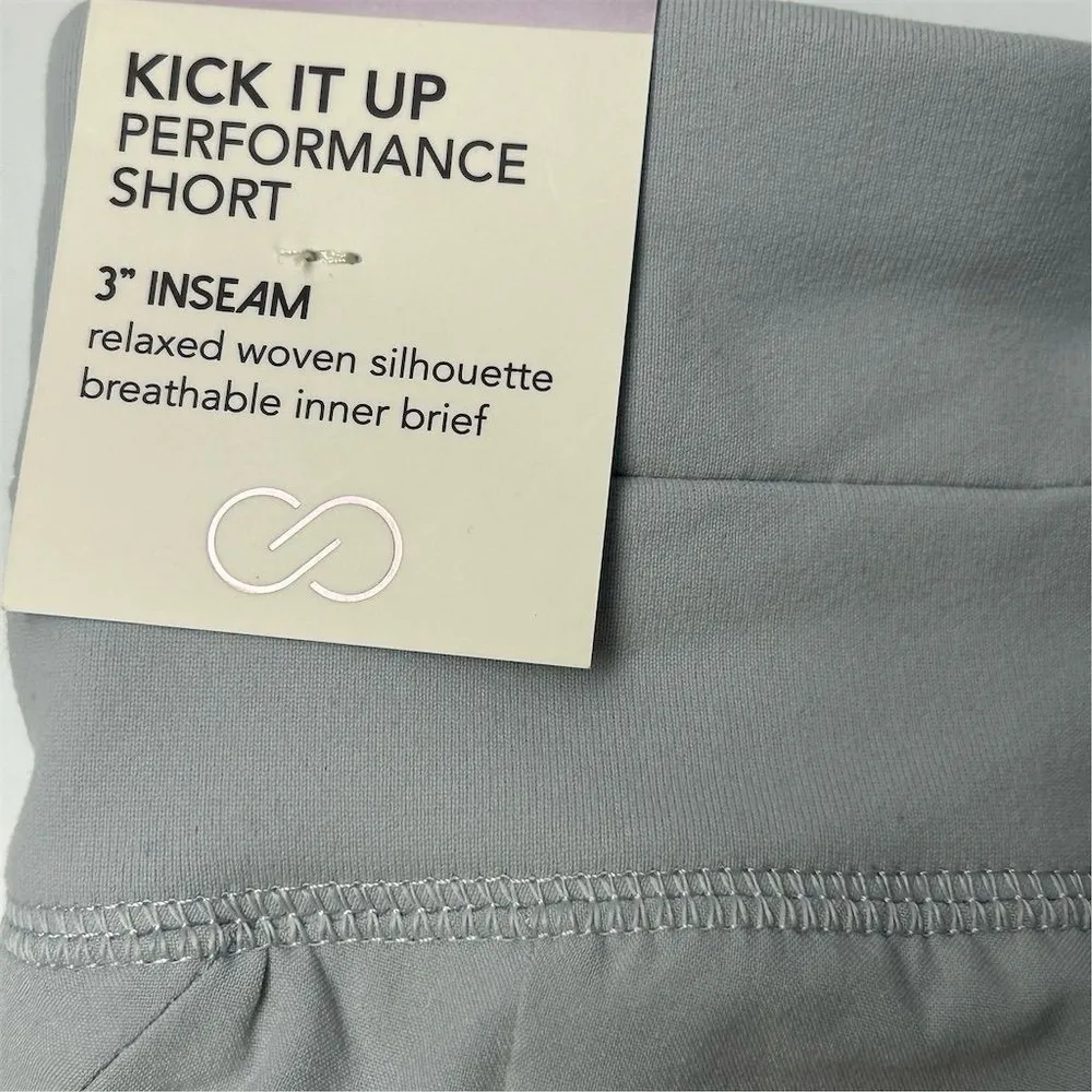 Calia Women's Stay the Path Kick it Up 3” inseam High Rise Shorts Gray Size XXL - Image 10