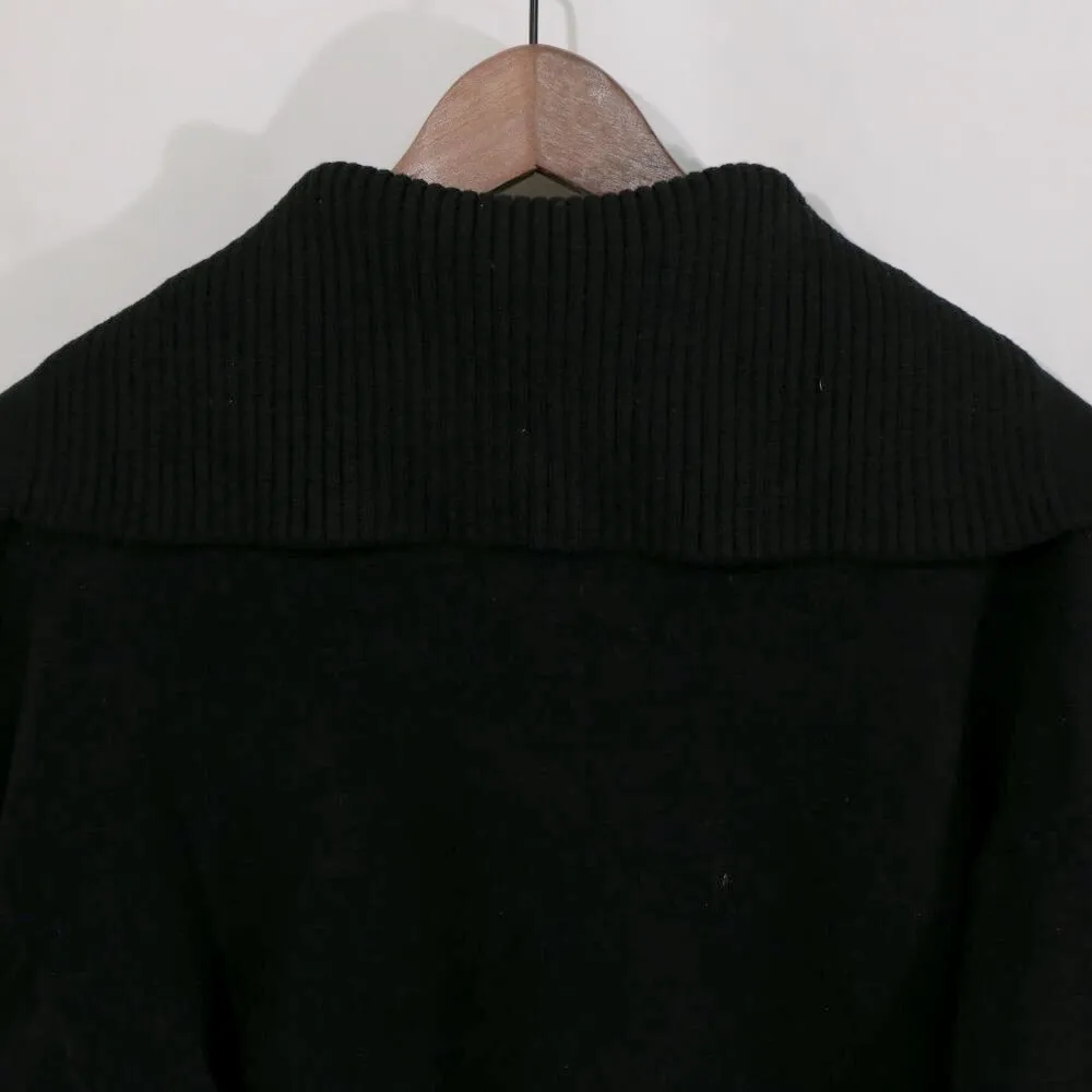 Zara Women’s Black Button Front Cardigan Sweater Size S Shawl Collar - Image 8