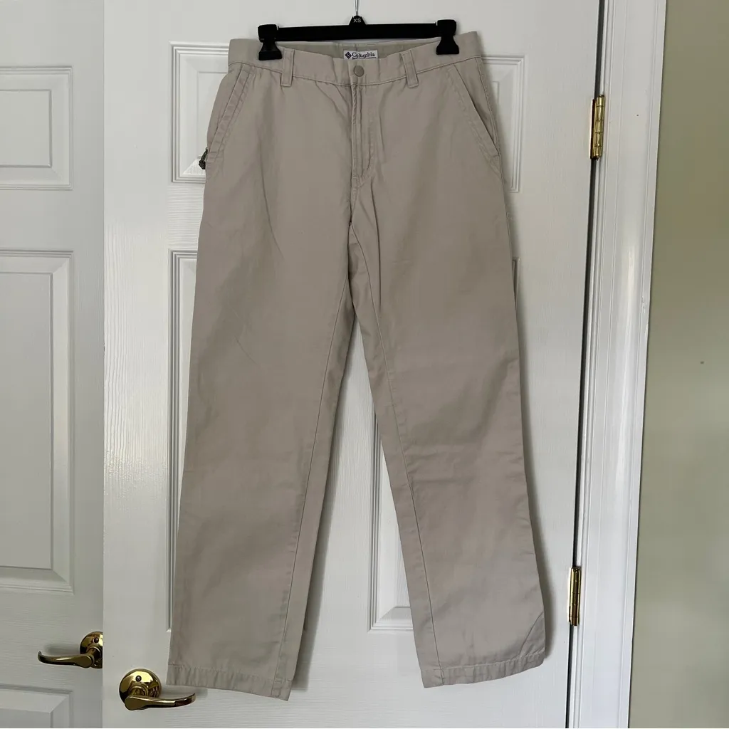 COLUMBIA khaki pants hiking cotton size 8 Tan - Image 16