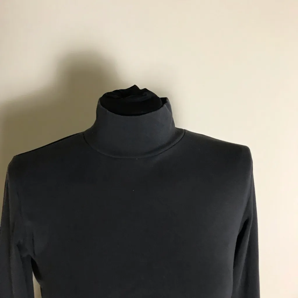 Zara Dark Gary Mock-neck Crop Top NWOT - Image 2