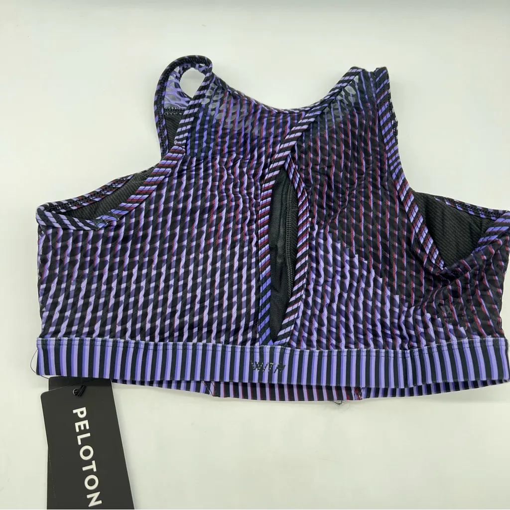 Peloton Army of Color Striped Purple and Blue Workout Set Size S-NWT - Image 3