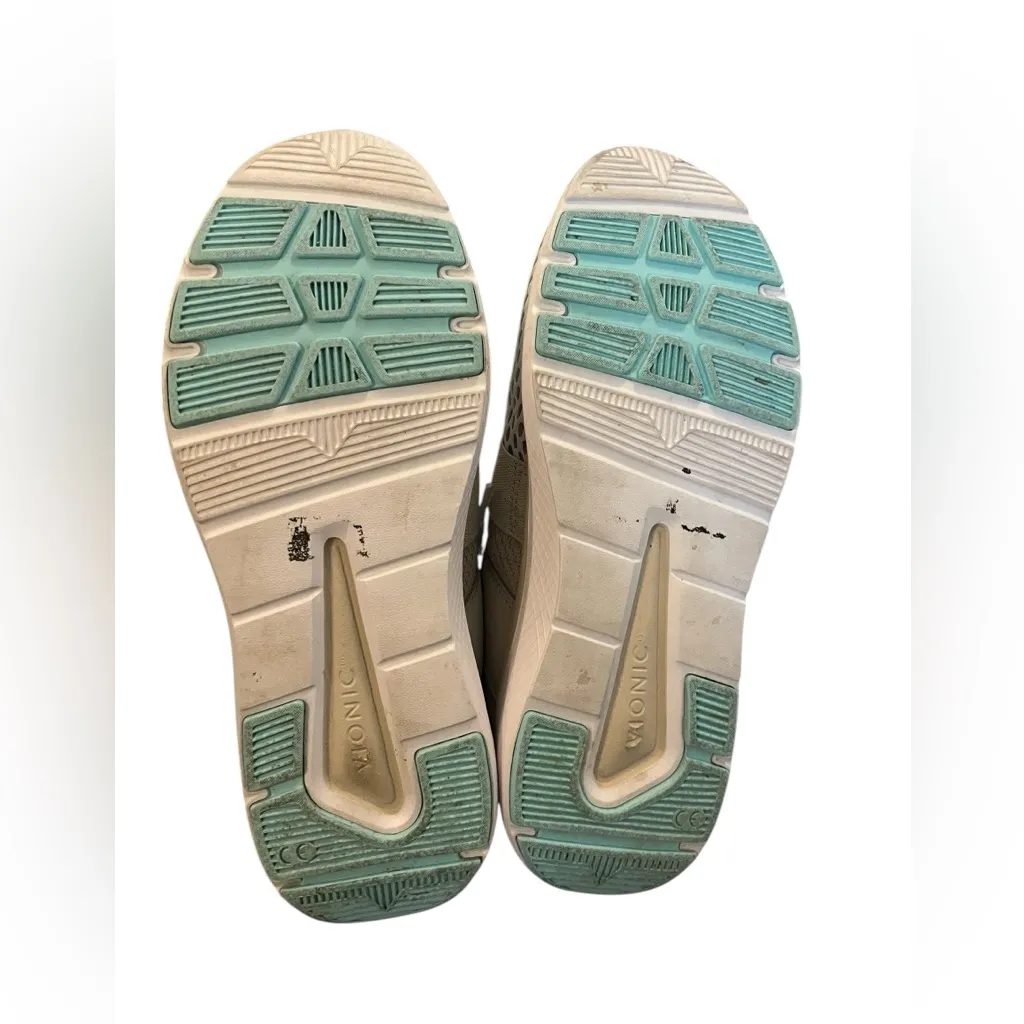 Vionic Coro Tan and Teal‎ Mesh Lace Up Athletic Walking Sneakers Size 8.5 - Image 6