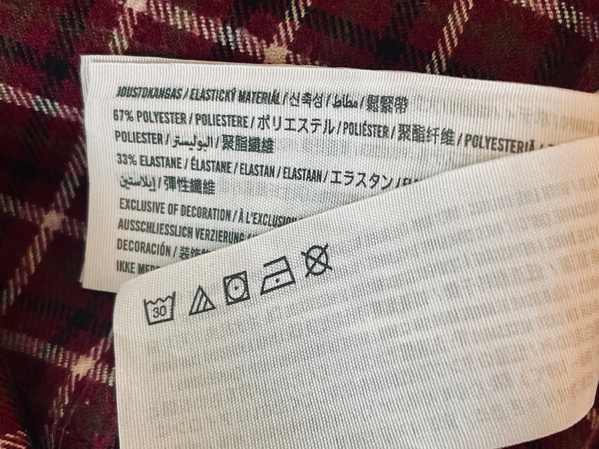 Hollister Plaid Mini Dress Red - Image 8