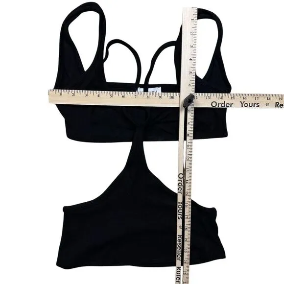 NWT WeWoreWhat Women's Black Cut Out Tank Top Size L Summer‎ Casual - Image 11