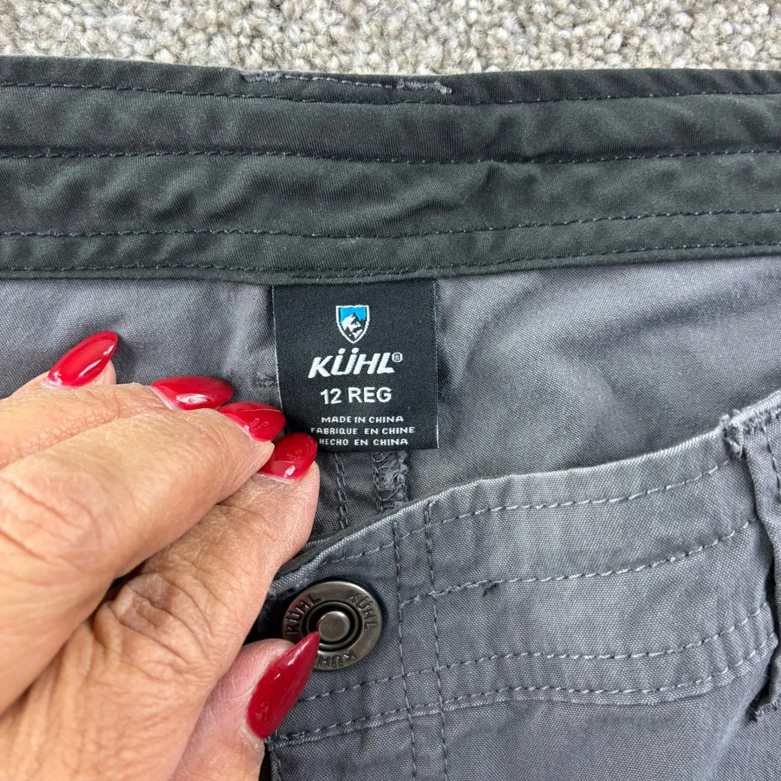 Kuhl Spire Roll-up Cargo Pants Size 12 Gray Outdoor Utility Hiking Gorpcore - Image 8