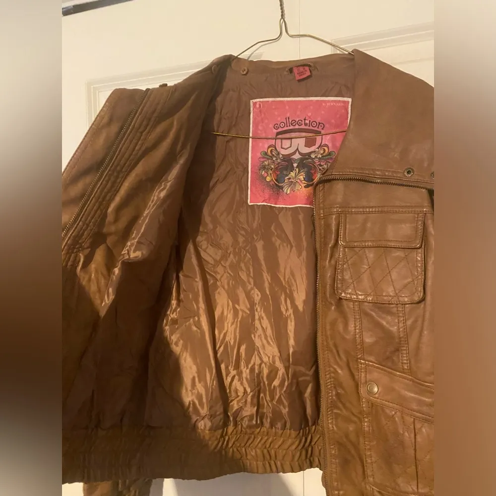 Brown Leather Jacket - Image 6