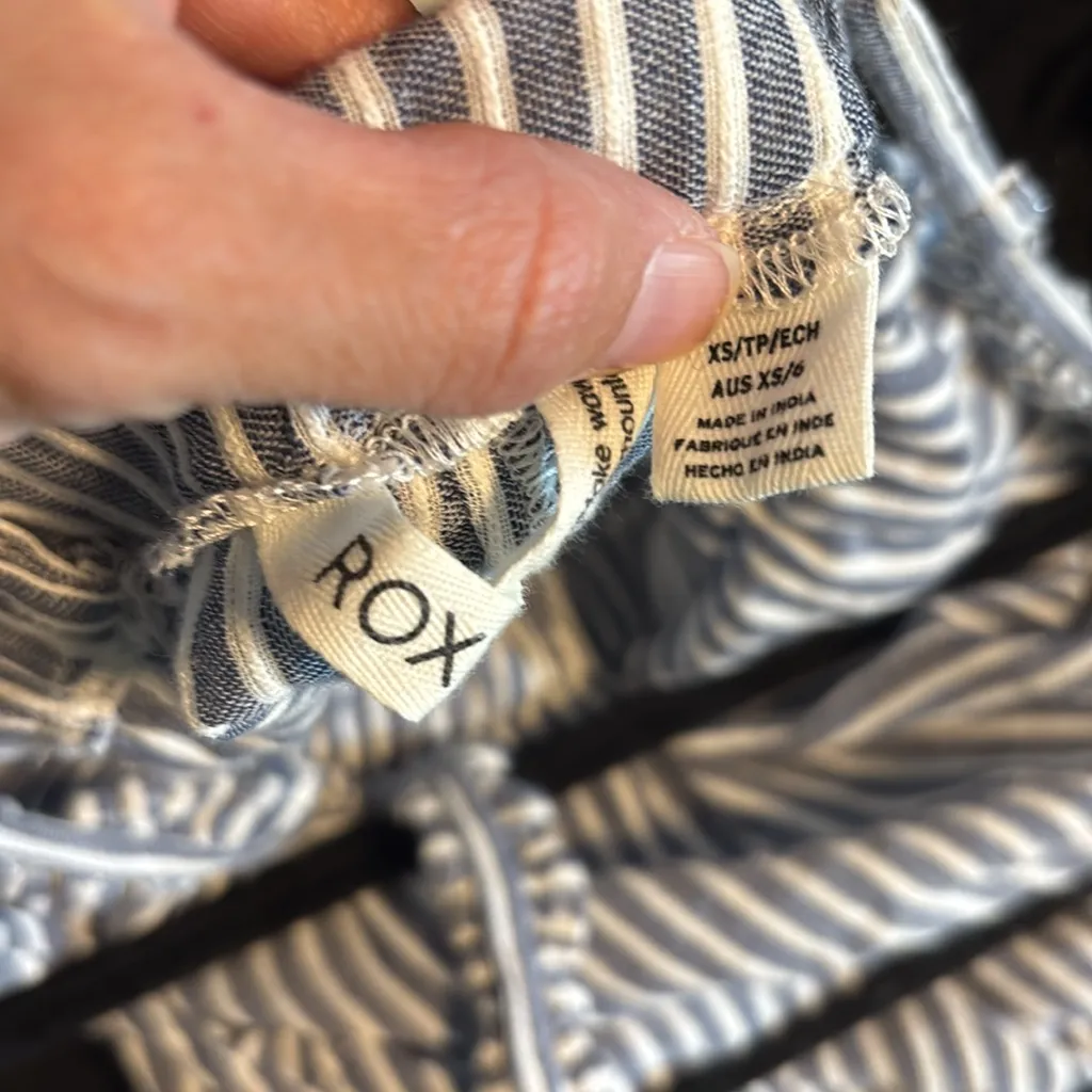 Roxy  Striped Jumpsuit Overalls with Adjustable Straps - Image 5