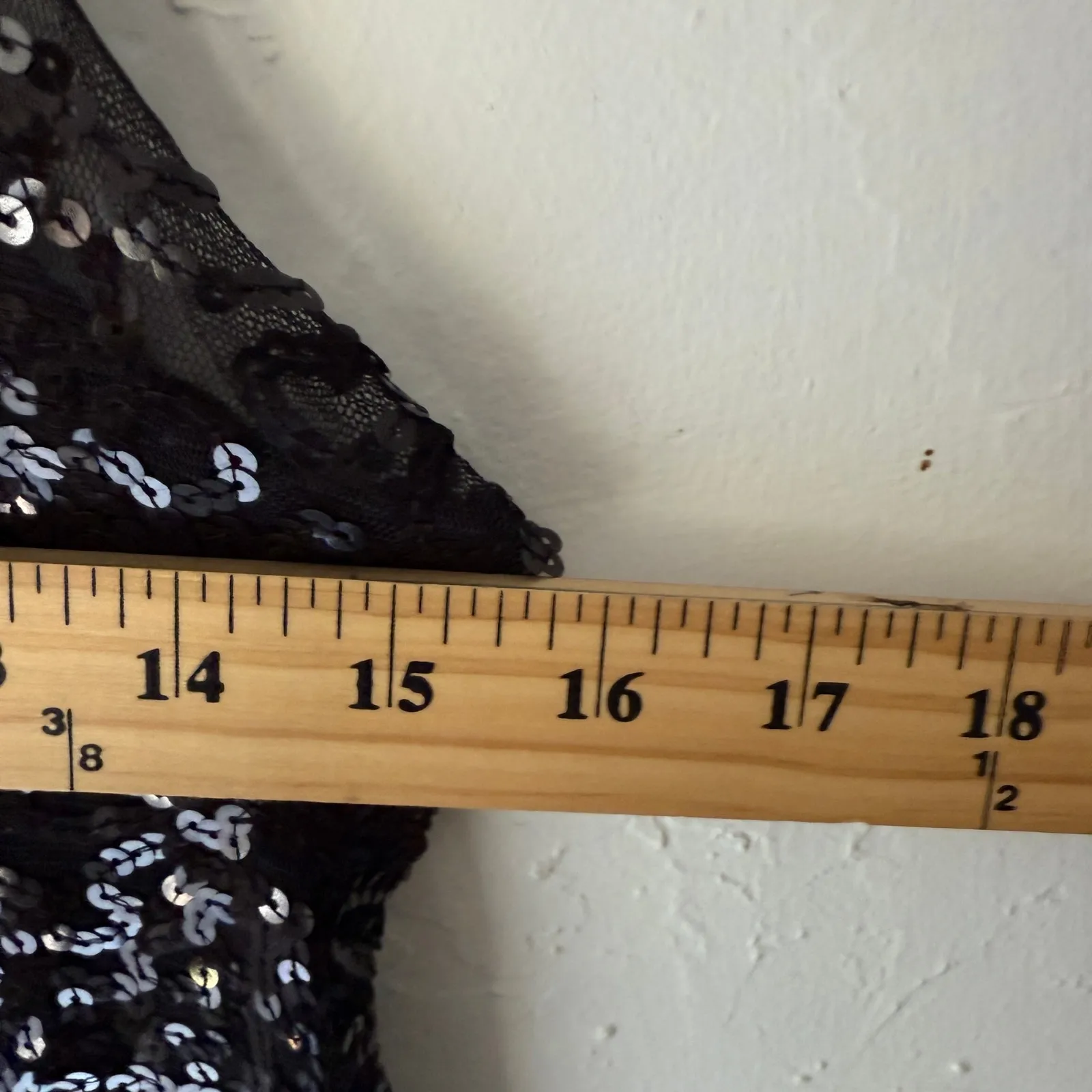 Wildcat Black Sequin‎ Tank Top L Y2K Fairy Grunge Mesh Going Out Top Size L - Image 7