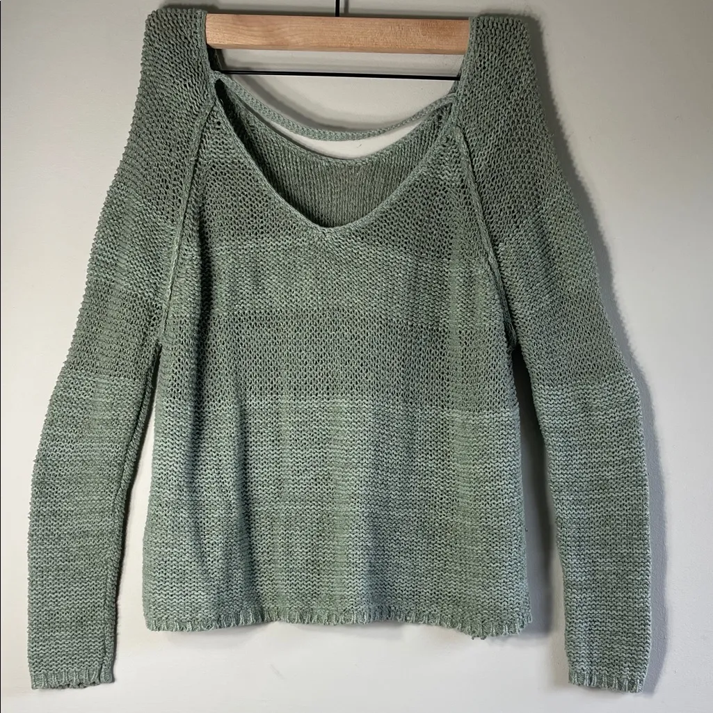 Free People Olive Knit Sweater - Image 5