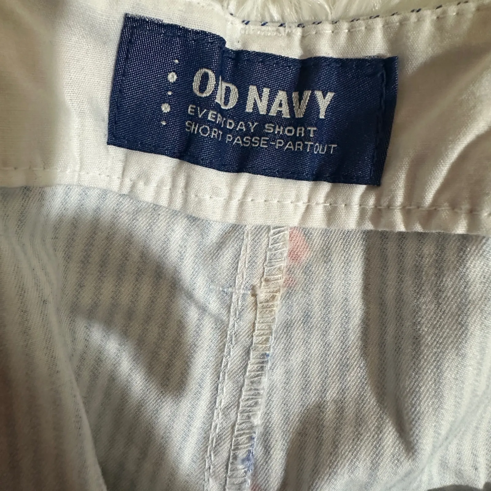 Old Navy Womens Blue Stripe Floral Print Everyday Chino Shorts Size 30 - Image 9