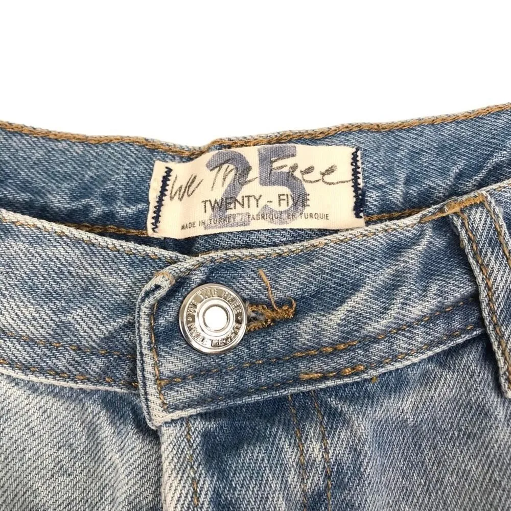 FREE PEOPLE Boot Cut Jean Women 25 Maggie Mid-Rise Straight Cowgirl Preppy Boho - Image 10