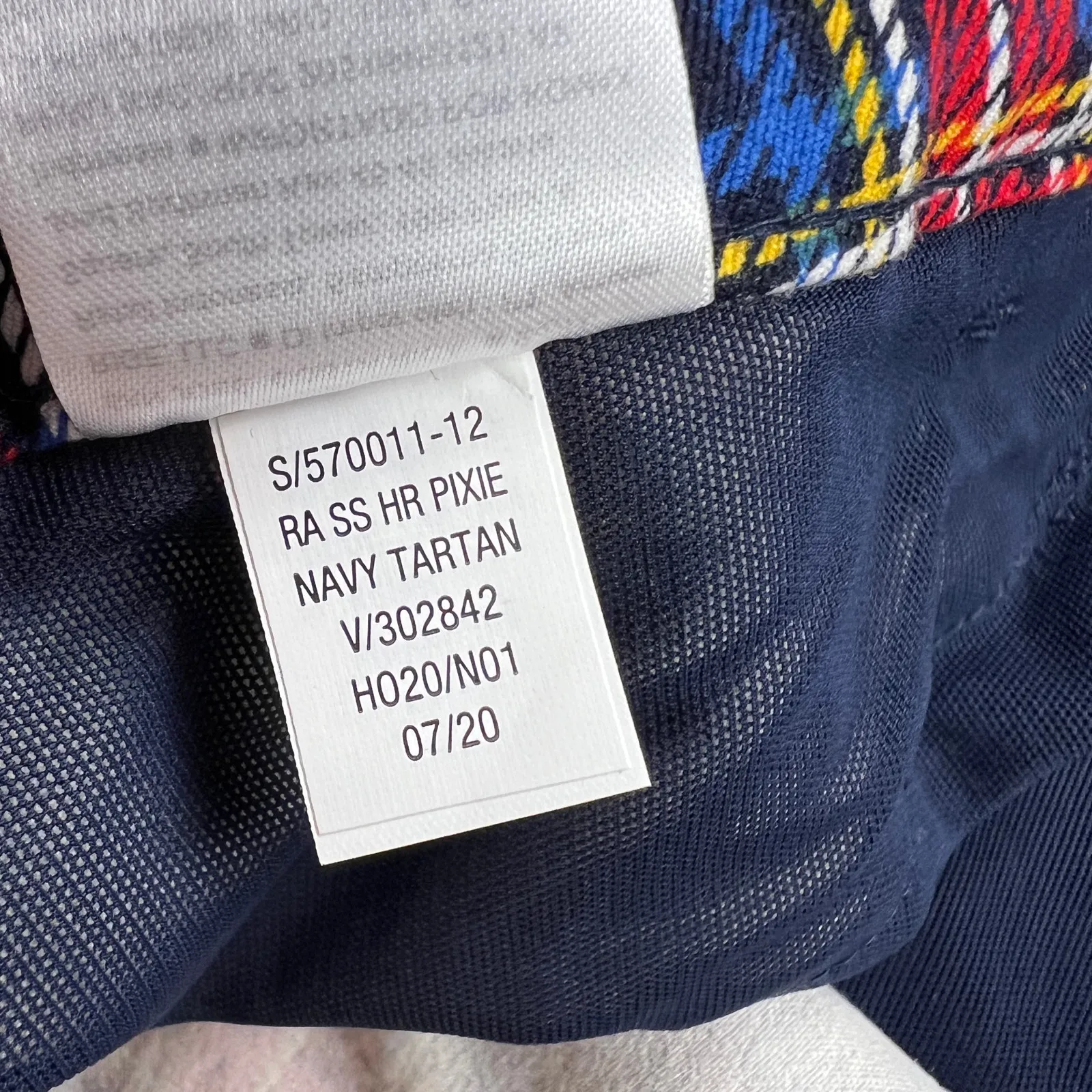 Old Navy Pixie High Rise Tartan Plaid Ankle Pants Red Navy NEW Size 26 Plus Blue - Image 12