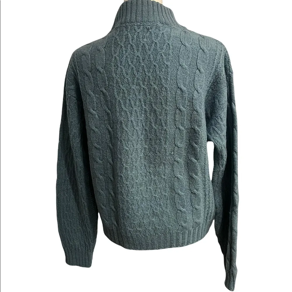 VTG Towncraft Plus 100% Worsted Wool Chunk Cable Knit Sweater - Image 6