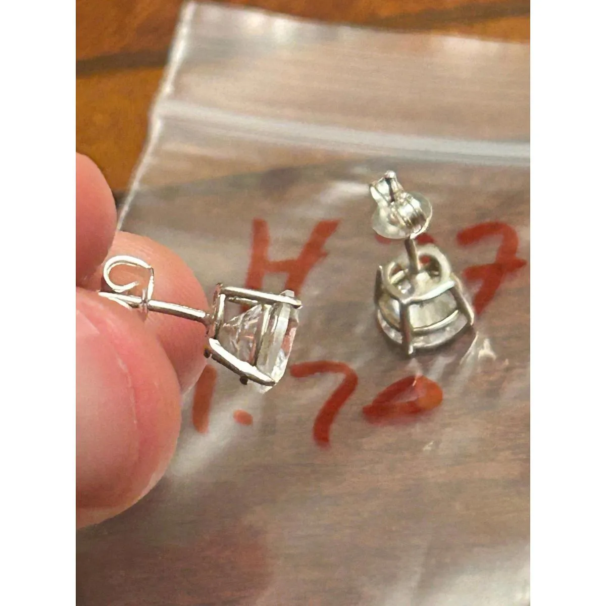 925 sterling silver earring h77 1.70g - Image 4
