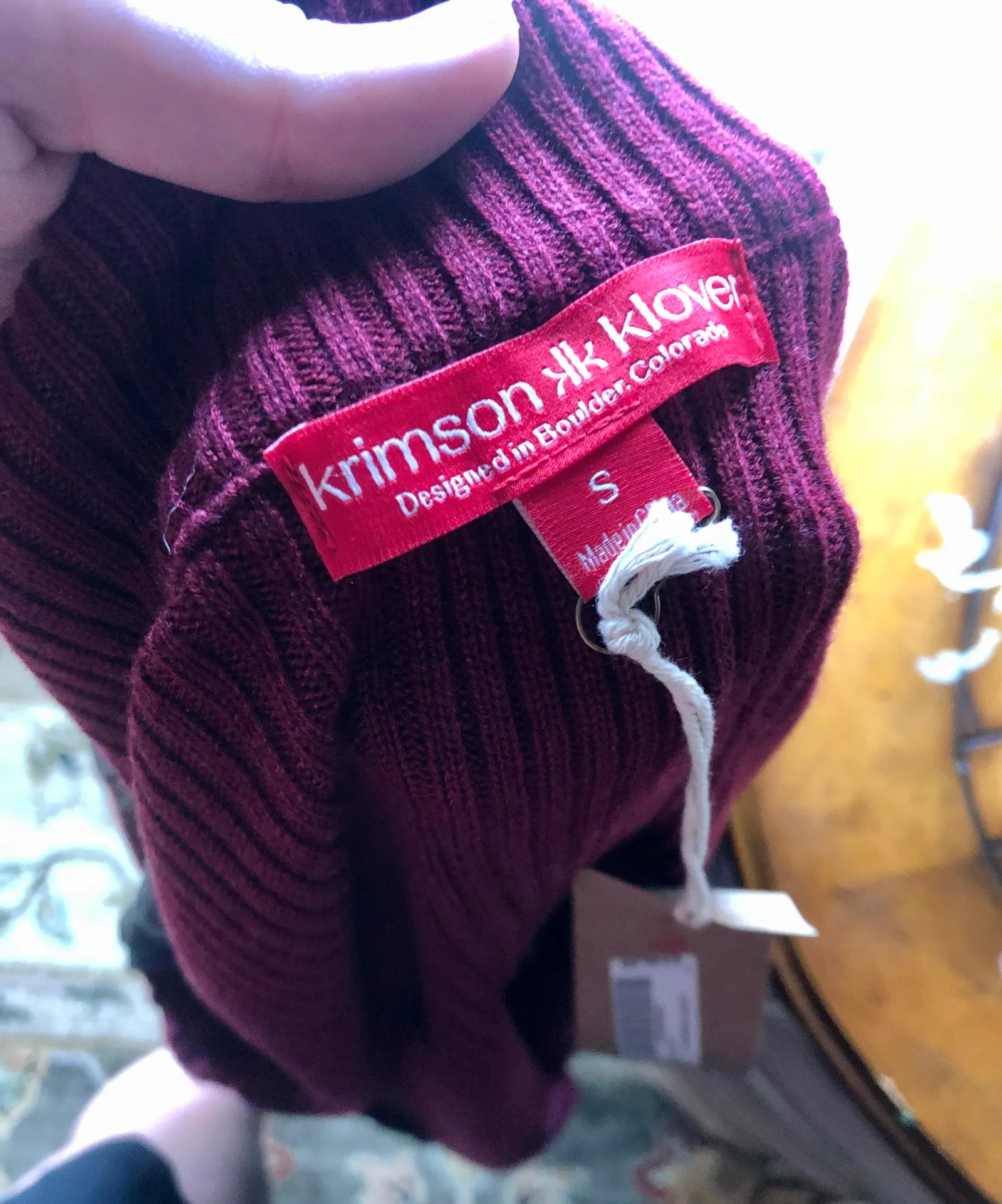 Maroon Vest Sweater Cute Colorado New Red - Image 4