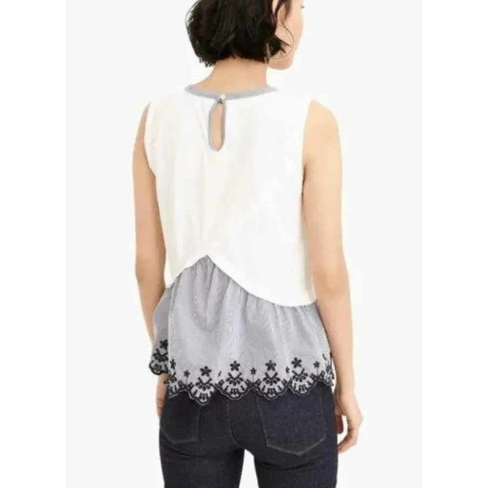 J. Crew Peplum Tulip-back Tank Top size Small - Image 8