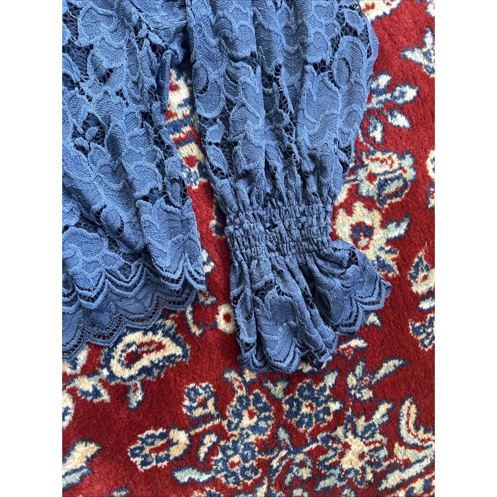 Free People Olivia lace top Navy Blue Size XS NWT - Image 6