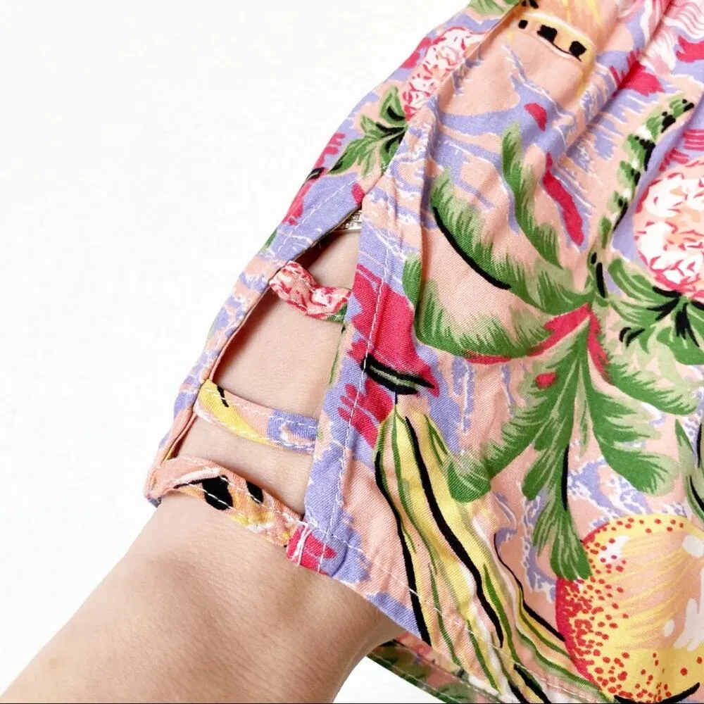 LF Stores Elastic Waist Hawaiian Print Shorts Size XS - Image 5