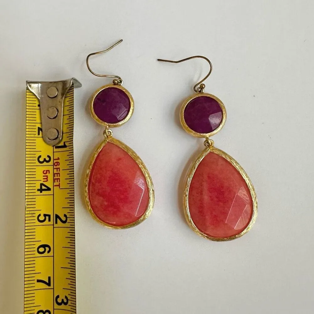 Kay Jewelers pink teardrop statement earrings - Image 6