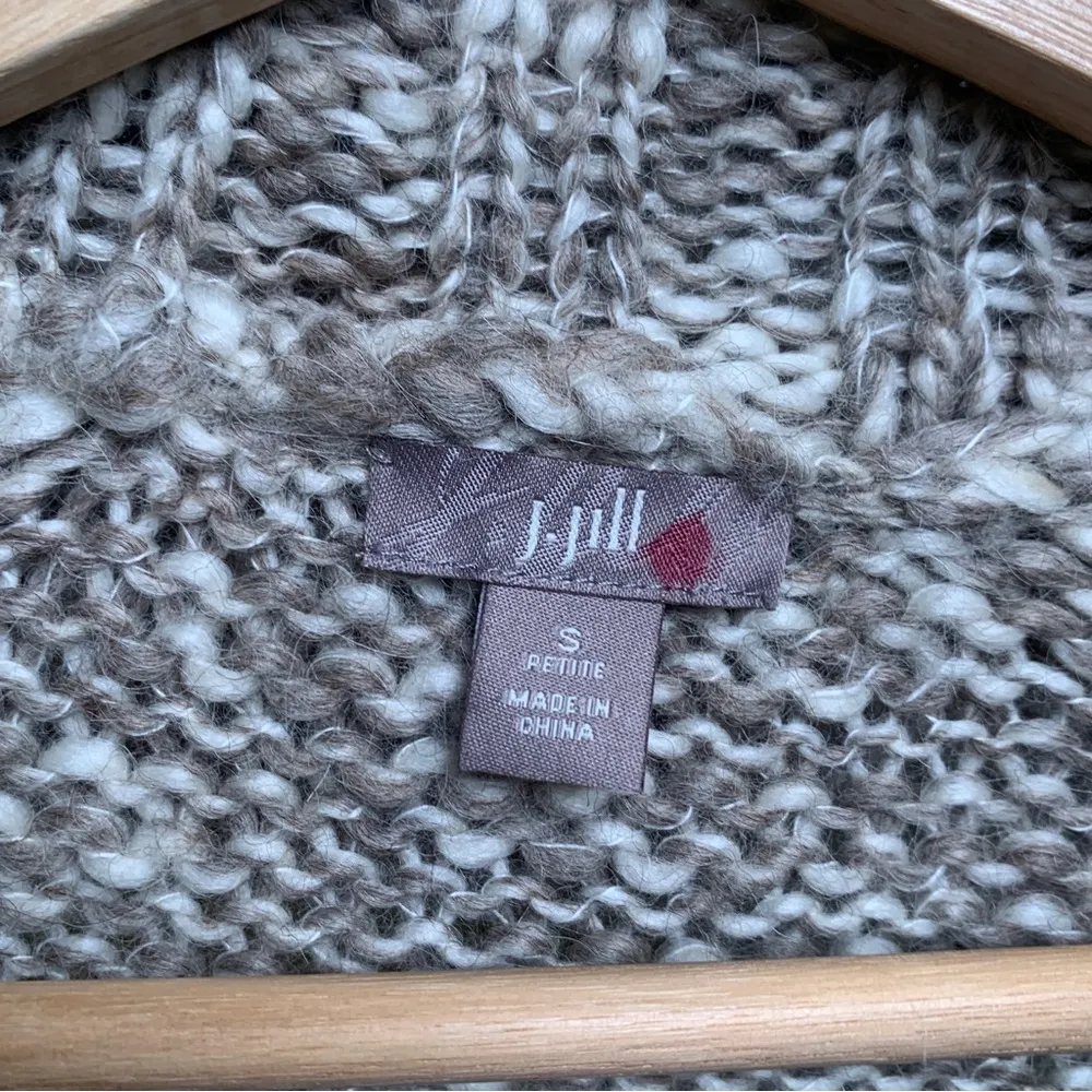 J.Jill Chucky Petite Knitted Wool Alpaca Blend Cardigan Sweater Size Small - Image 5