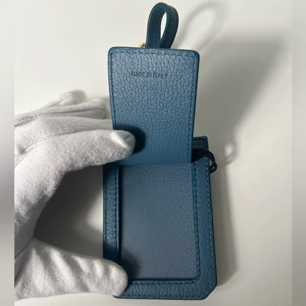 Burberry Dusty Teal Leather Luggage Suitcase Bag Travel Suitcase Tag Keychain - Image 8