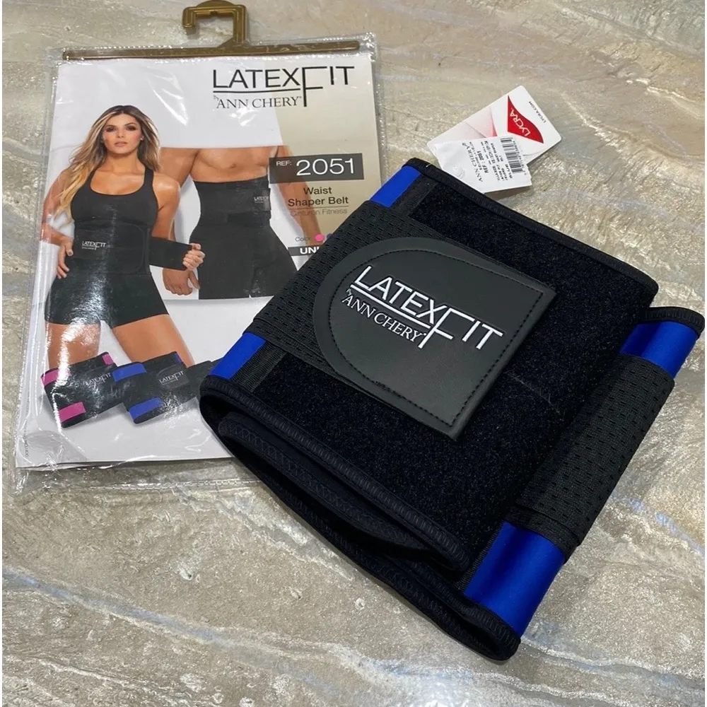 WAIST TRAINER ABDOMEN CONTROL LATEX FIT SIZE XS / NEW WITH TAG AND PACKAGING Blue - Image 3